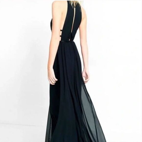 Express Black Cutout Maxi Dress Gown size XS - Picture 2 of 16